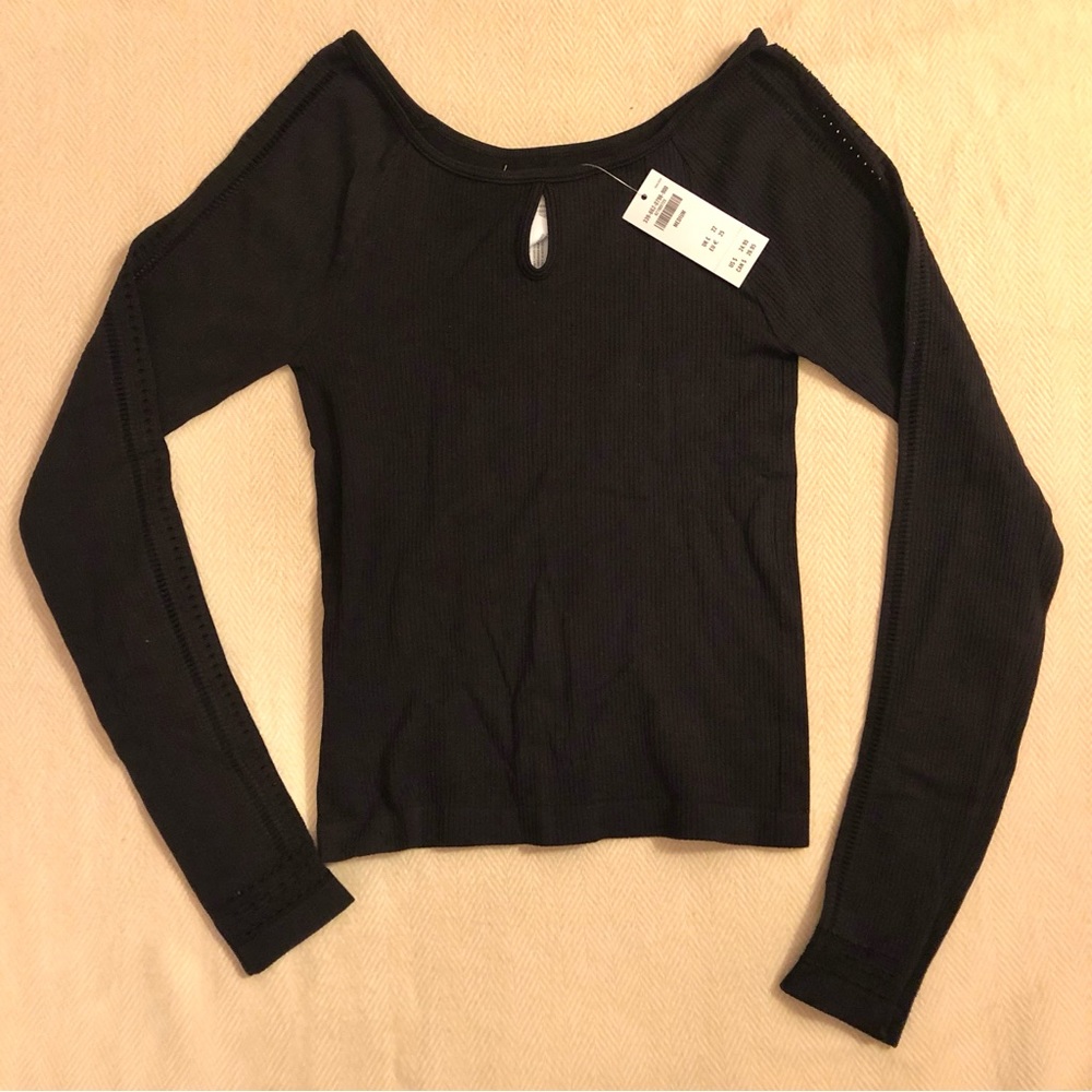 Hollister Black Bodycon Top Size Medium